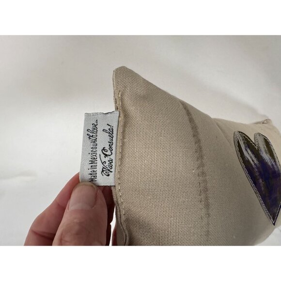 Consuela Vibrant Floral Embroidered Crossbody Bag With Leather Strap & Heart Pil - Picture 10 of 16